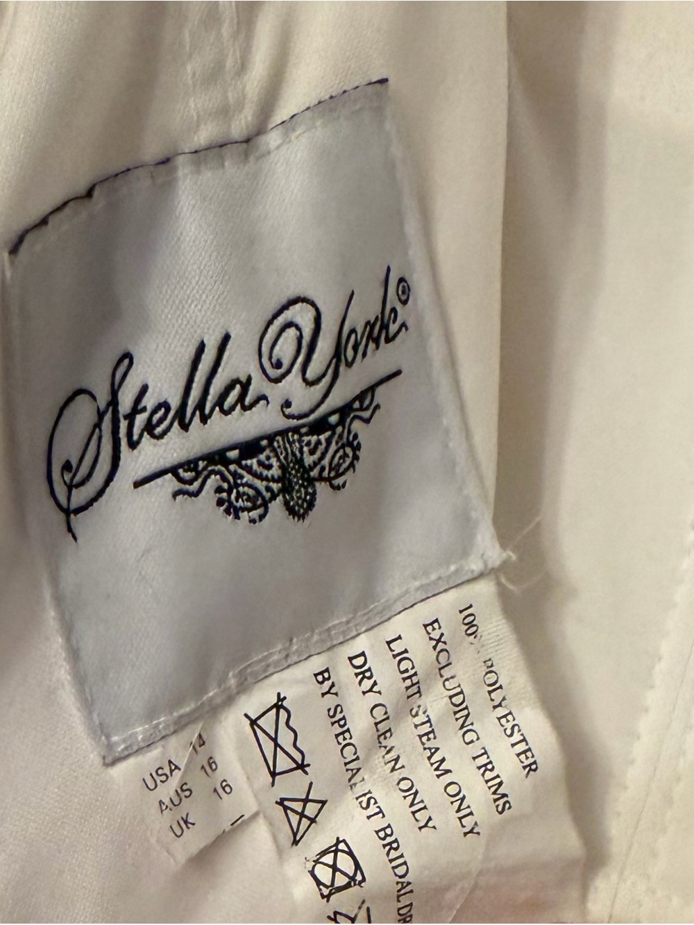 Stella York 7731 A-Line Wedding Gown Dress Size 14 New w/out tag - Picture 8 of 12
